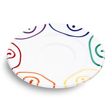 GMUNDNER KERAMIK Rainbow, Saucer Coffee Gourmet (Ø 16cm), handmade in Austria on sale